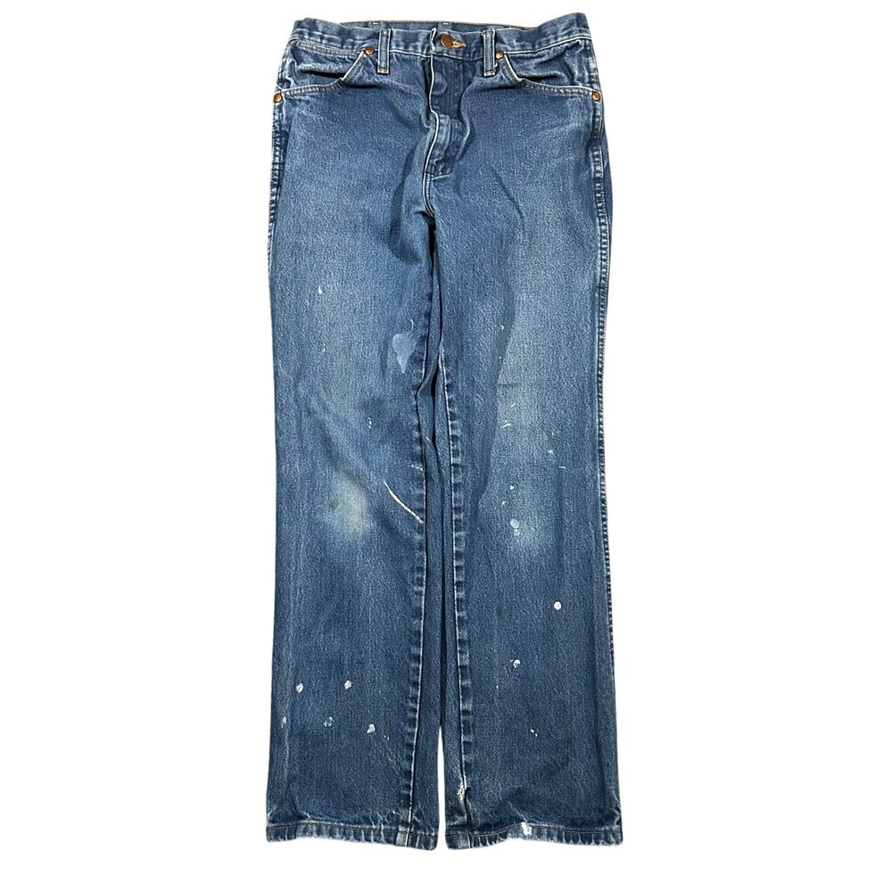 Vintage Wrangler Cowboy Cut Jeans 30x30 Western Distressed Denim Painters